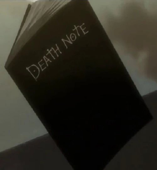The Death Note notebook shown in the anime