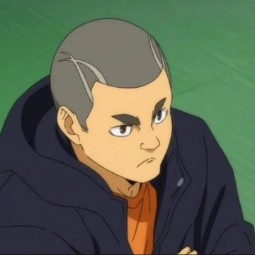 Wakatsu Kiryu of Mujinazaka High in the Haikyu!! anime