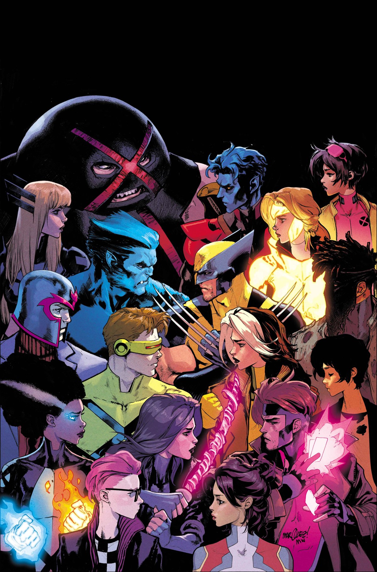 The X-Men in Marvel Comics cover art
