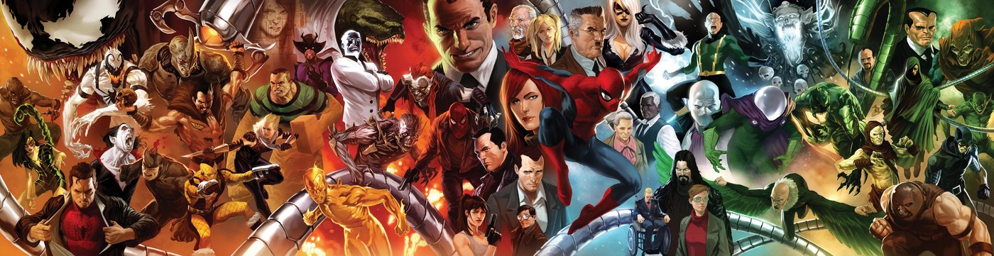 Amazing Spider-Man connecting covers featuring Miles Morales, Gwen Stacy, and more