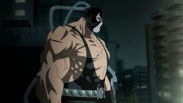 Bane looms over a rain-soaked Gotham City in the Batman Knightfall Part 2 trailer