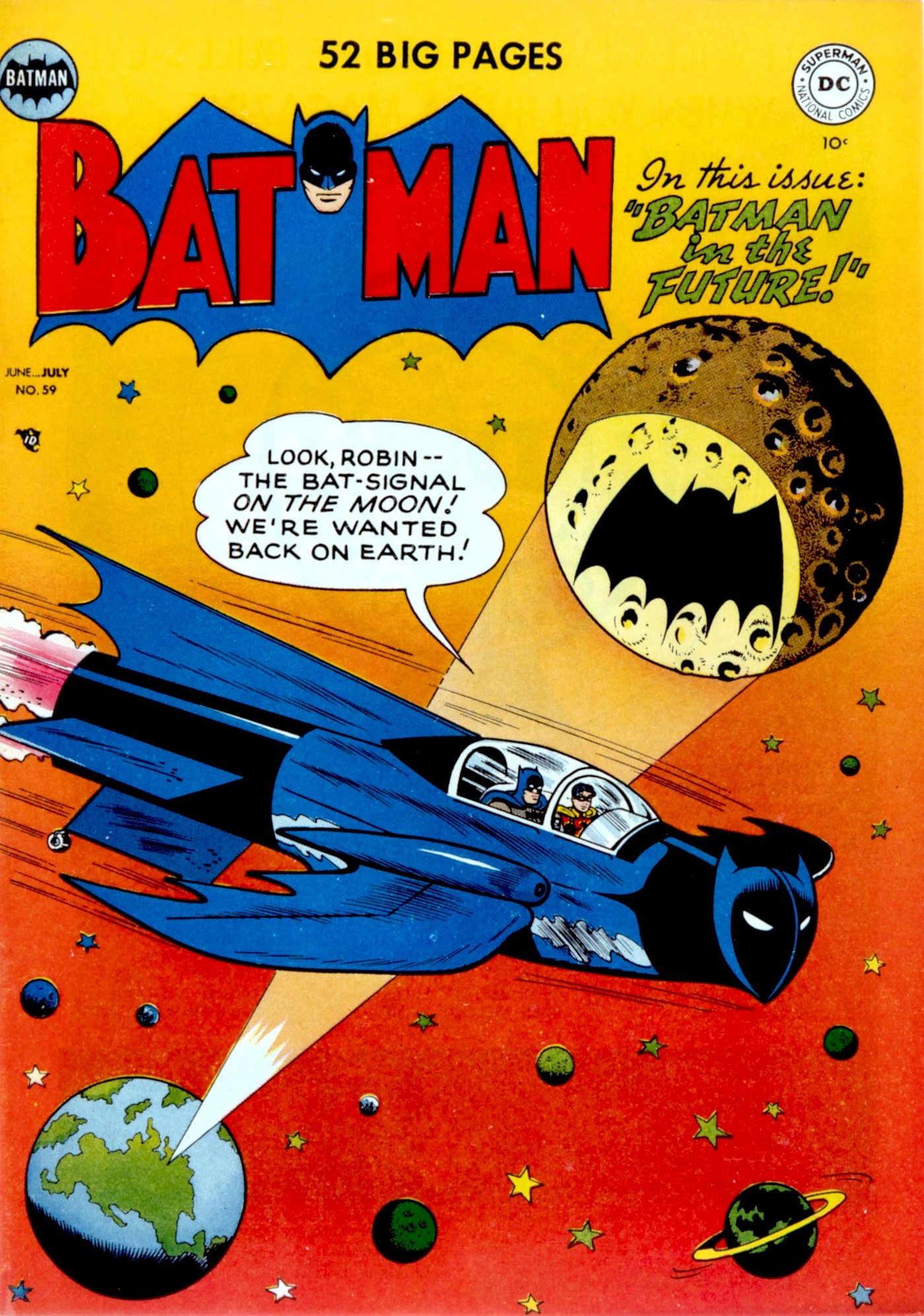 Batman #59 cover, Deadshot's 1950 debut issue