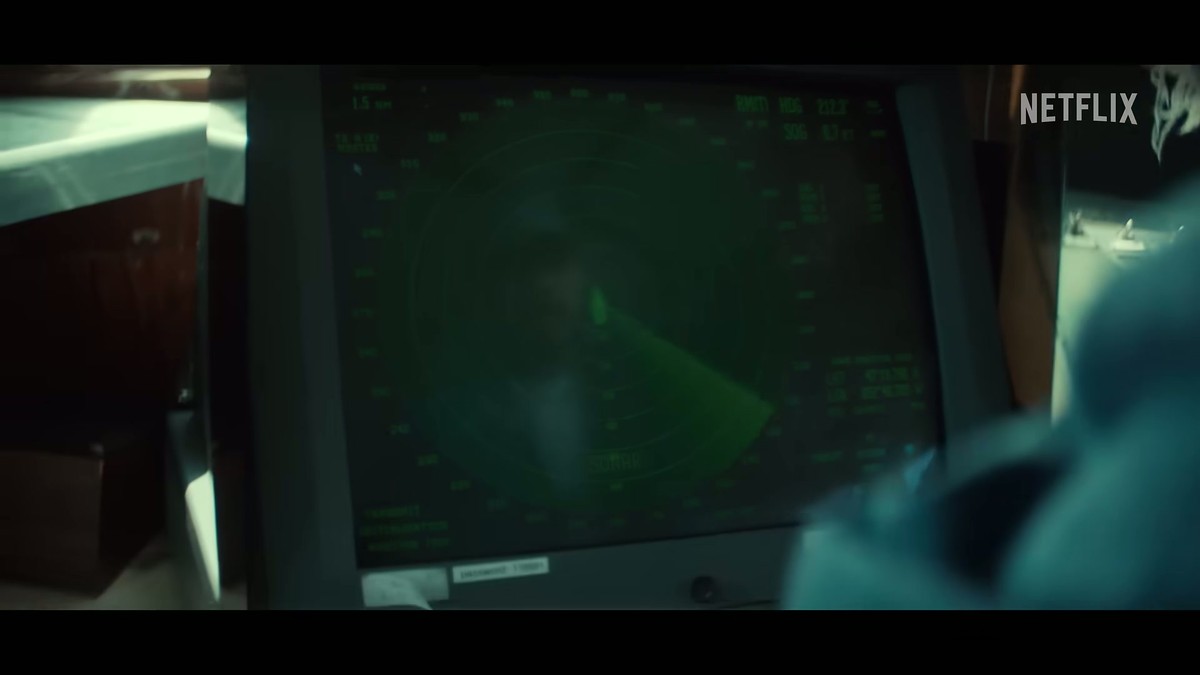 A sonar contact on a boat monitor in the July teaser for Below