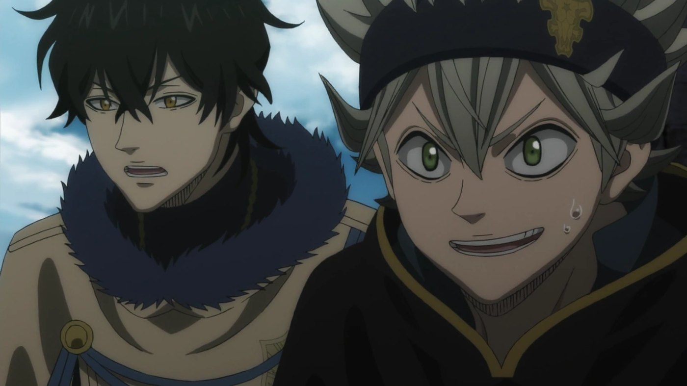 Asta and Yuno in the Black Clover anime