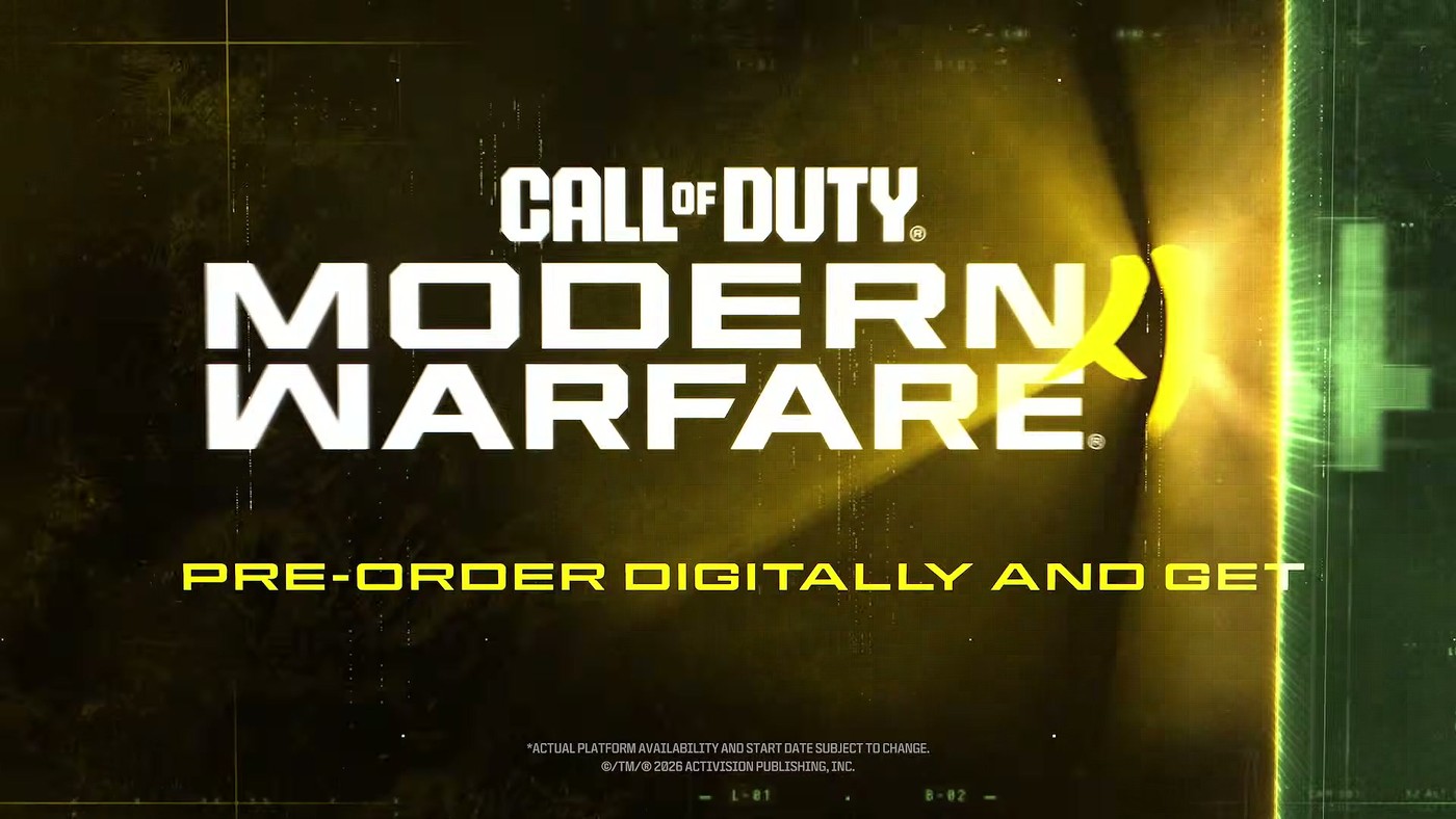 The Call of Duty Modern Warfare logo card at the end of the campaign trailer