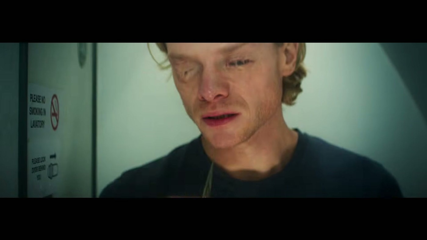 Tom Rhys Harries as Matt Hagen looking distressed in the Clayface final trailer