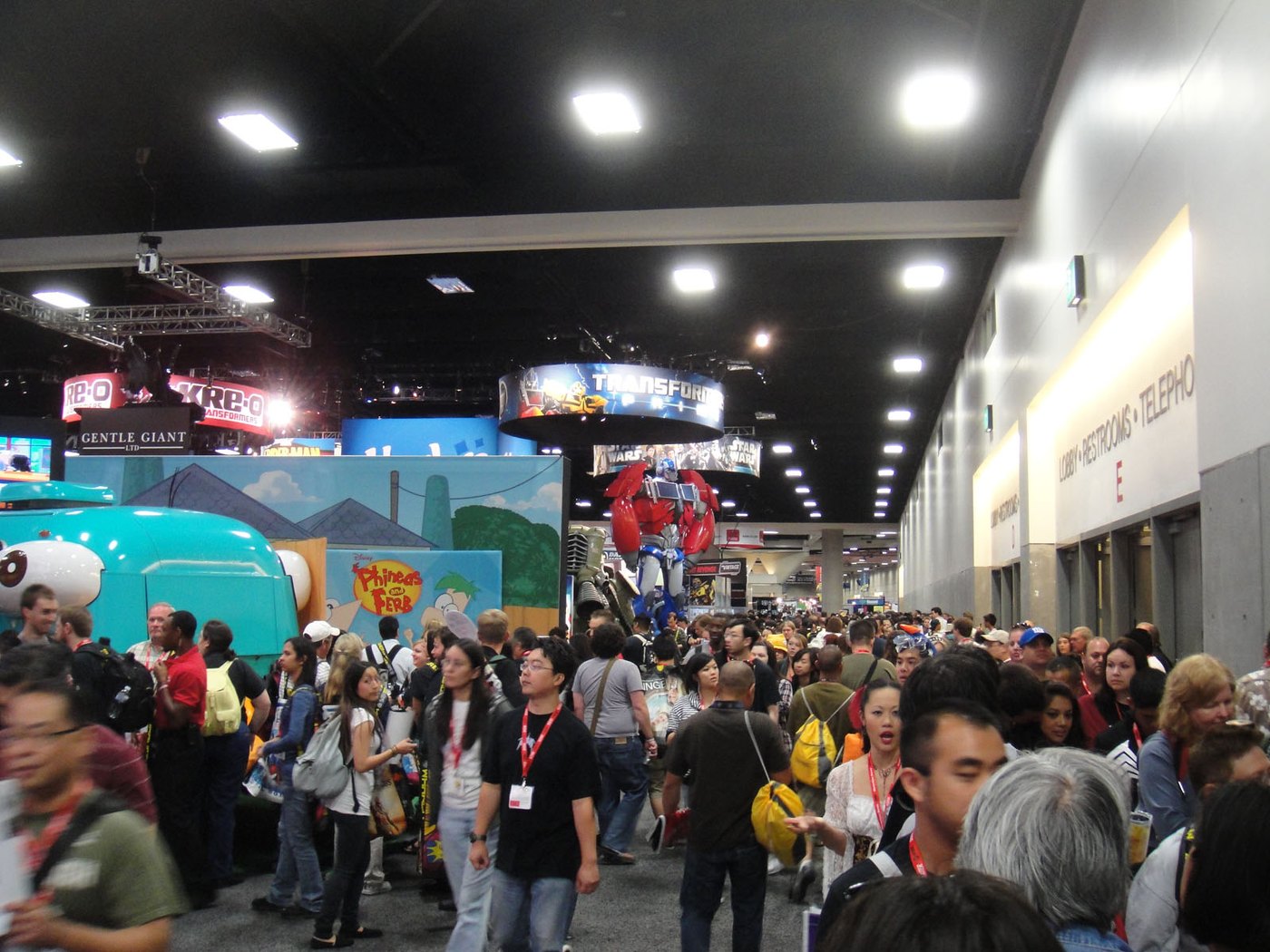 Crowded exhibition hall at San Diego Comic-Con