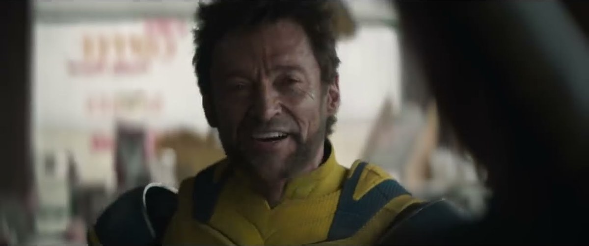A frame from the official Deadpool & Wolverine trailer