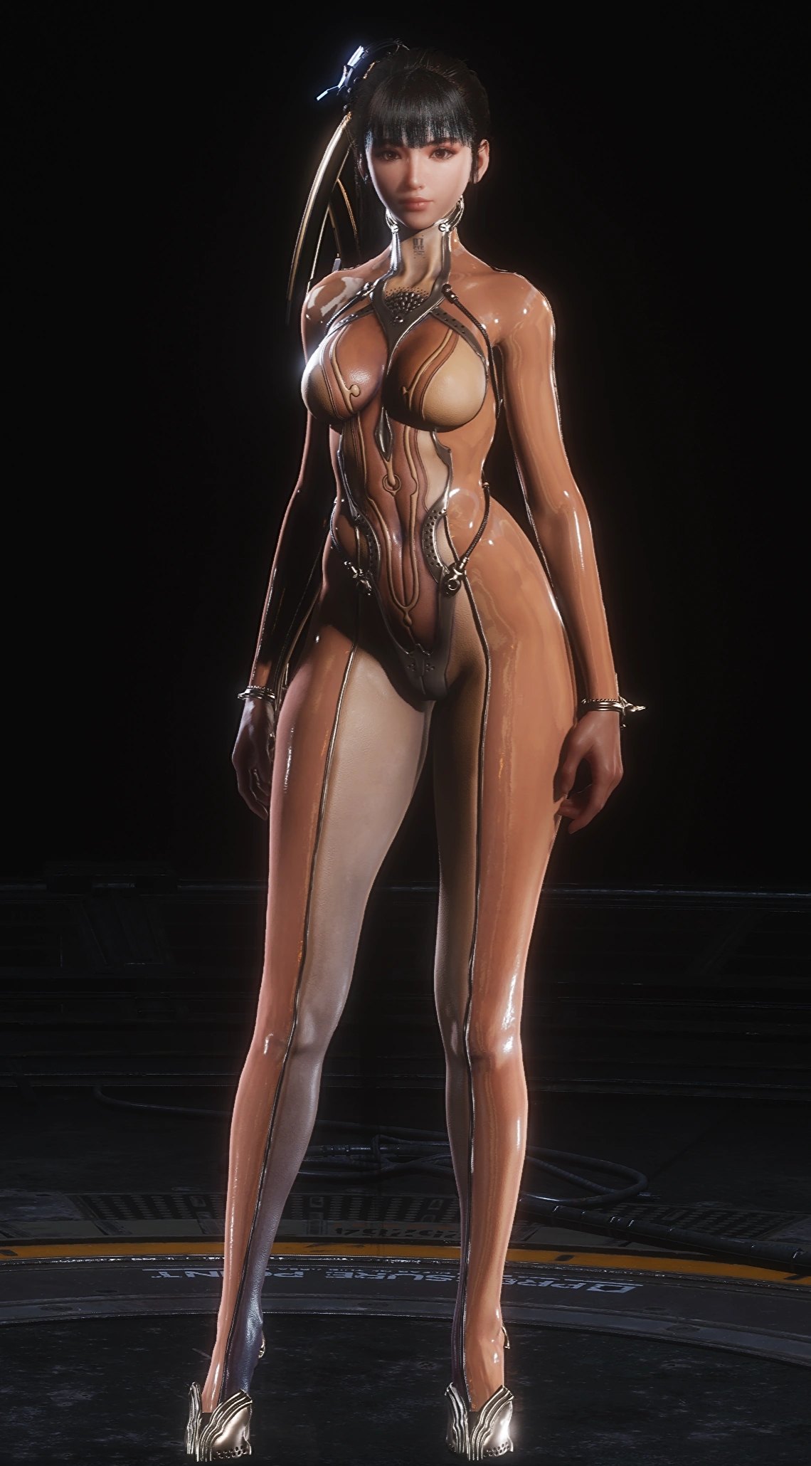 EVE wearing the Skin Suit costume in Stellar Blade