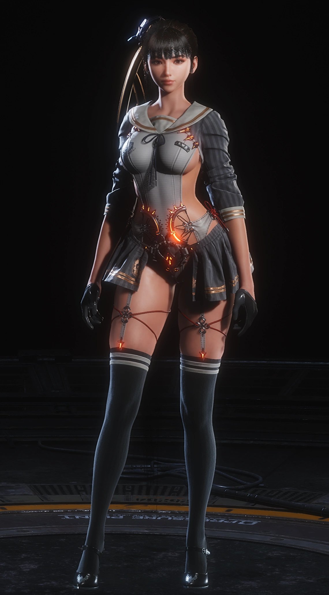 EVE wearing the War Dress costume in Stellar Blade