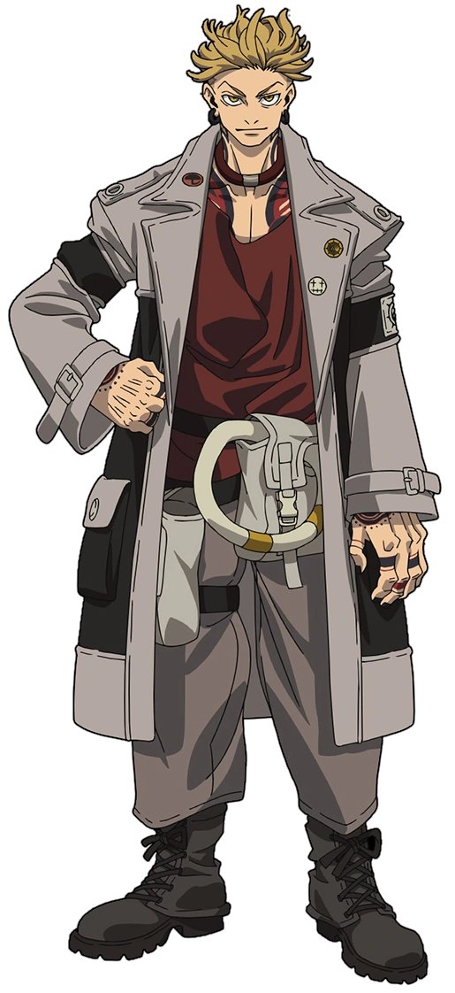 Enjin, leader of Team Akuta, in his trench coat