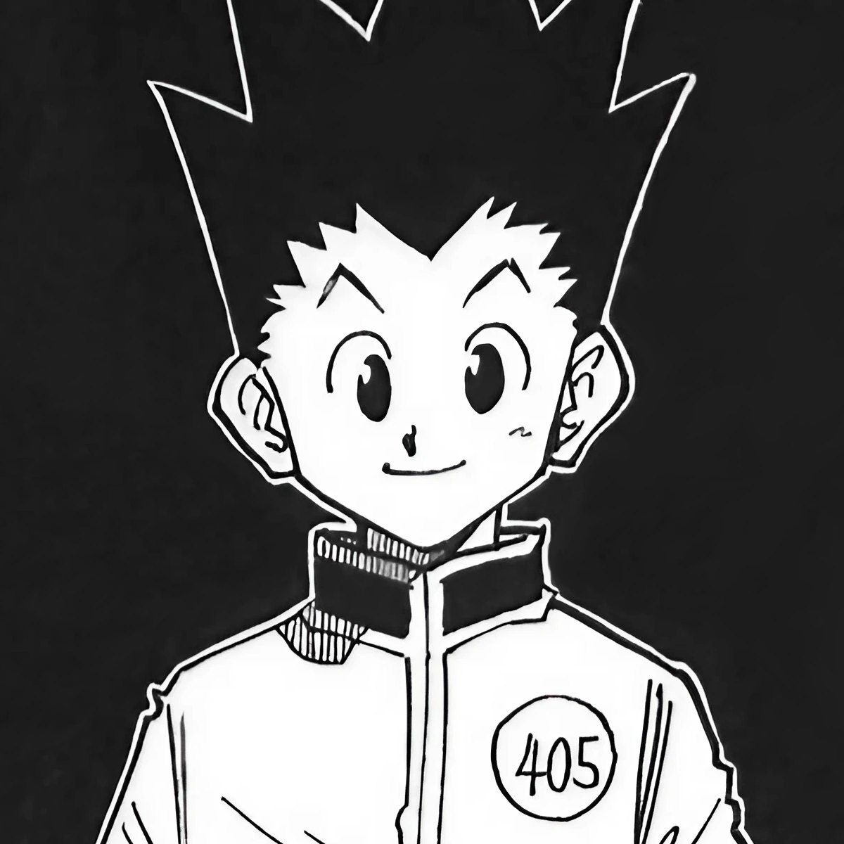 Manga portrait of Gon Freecss, protagonist of Hunter x Hunter