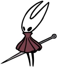 Hornet standing idle in Hollow Knight: Silksong, needle drawn