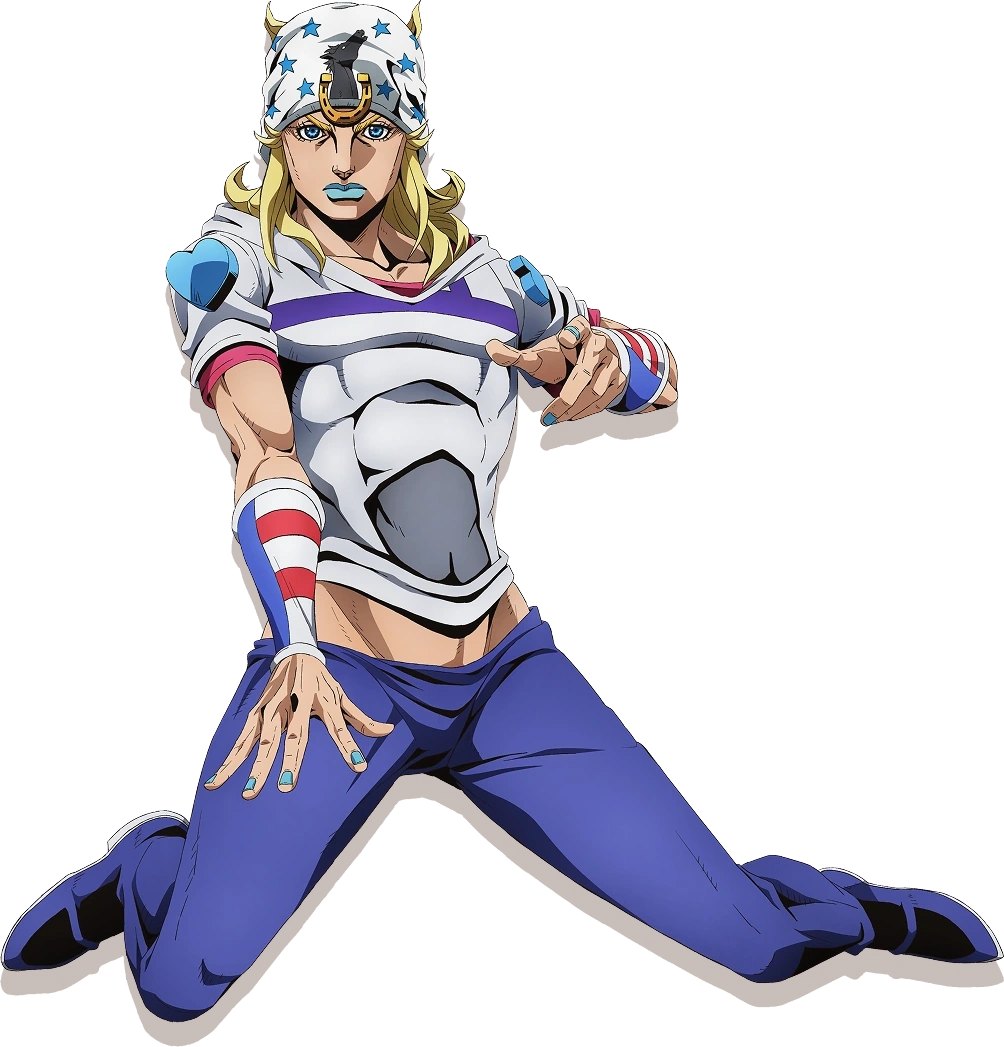 Johnny Joestar in the Steel Ball Run anime