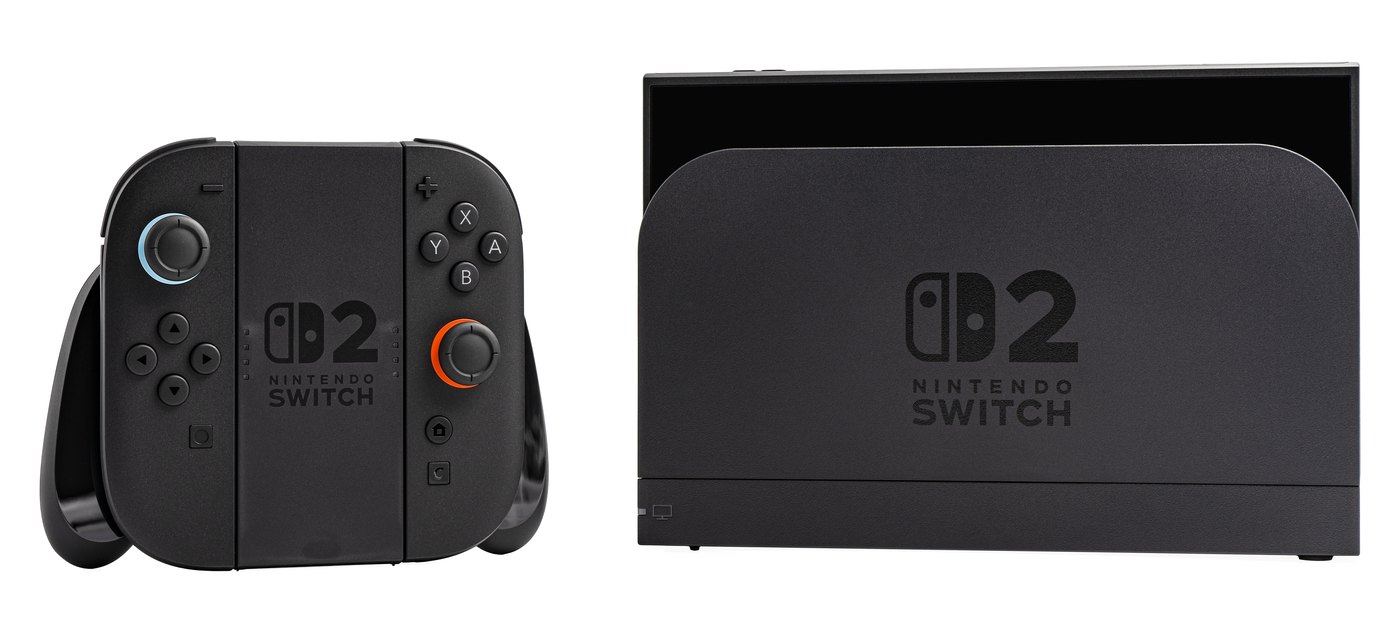 Joy-Con 2 controller beside the Nintendo Switch 2 dock