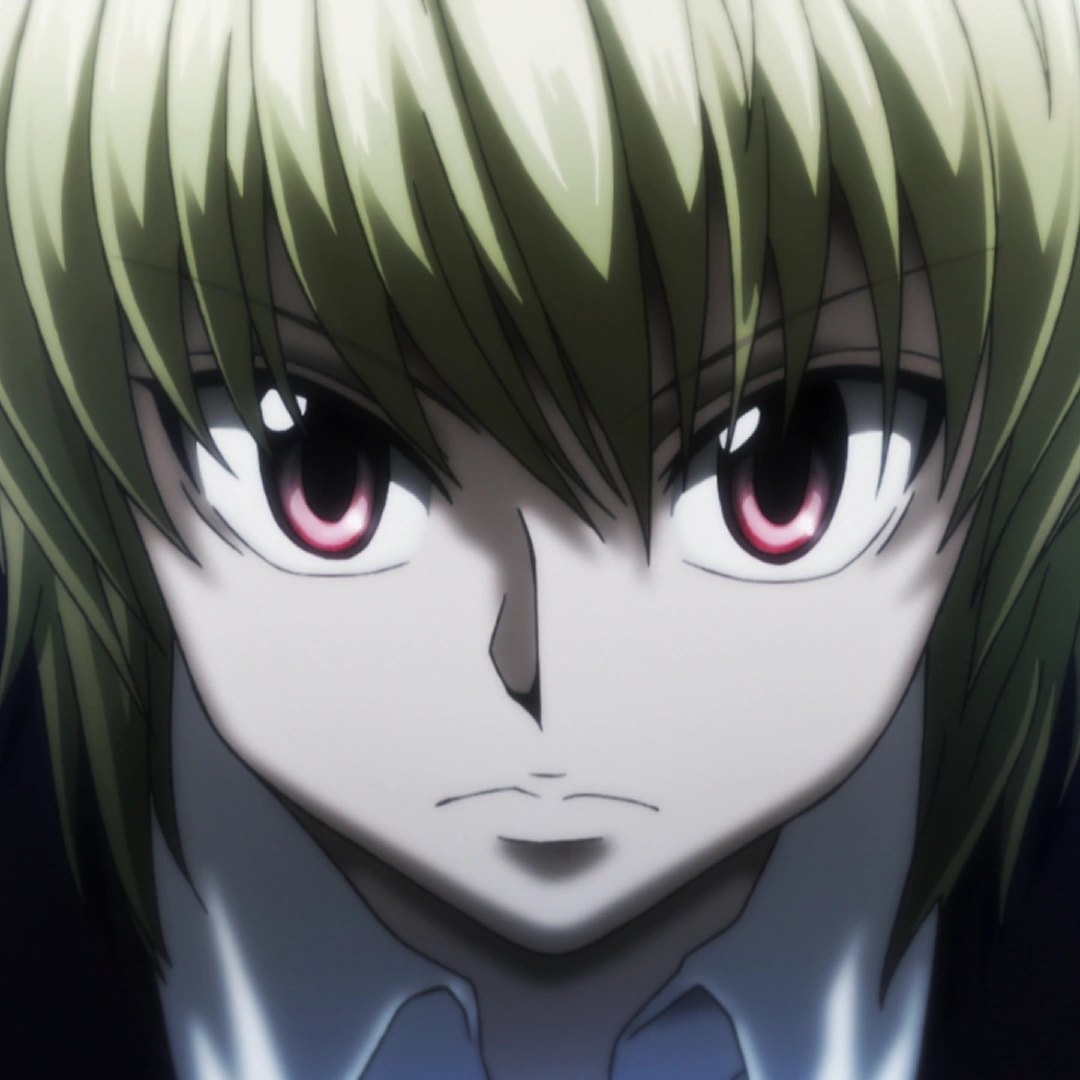 Close-up of Kurapika from the Hunter x Hunter anime