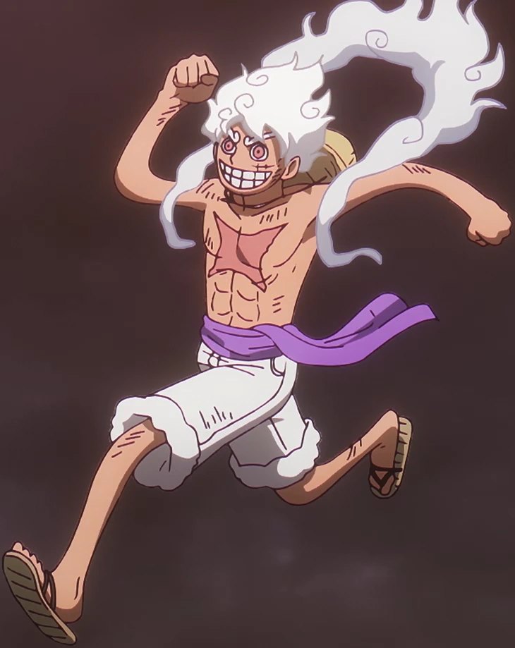 Luffy in Gear 5 form, One Piece anime