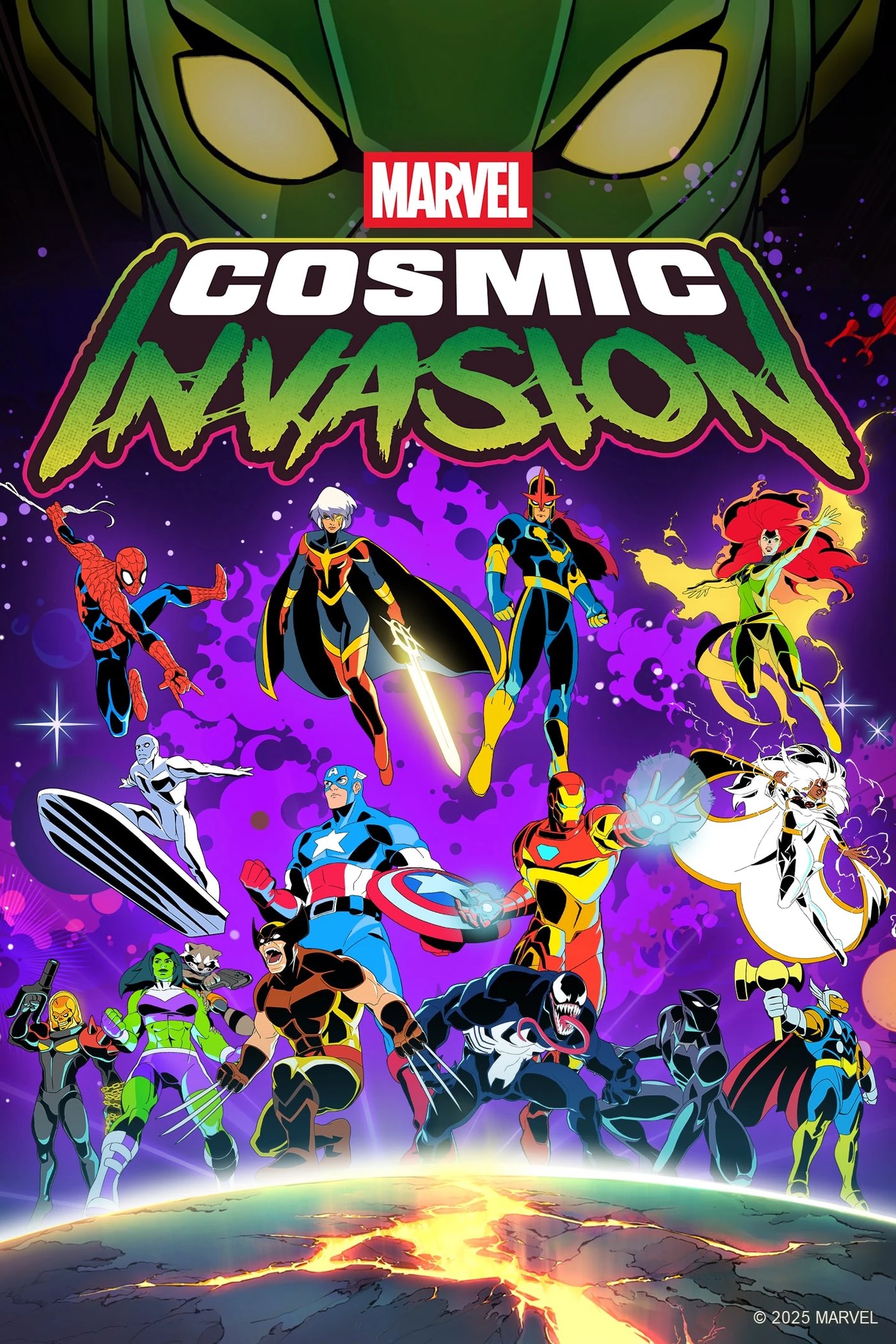 Key art for the beat-'em-up Marvel Cosmic Invasion