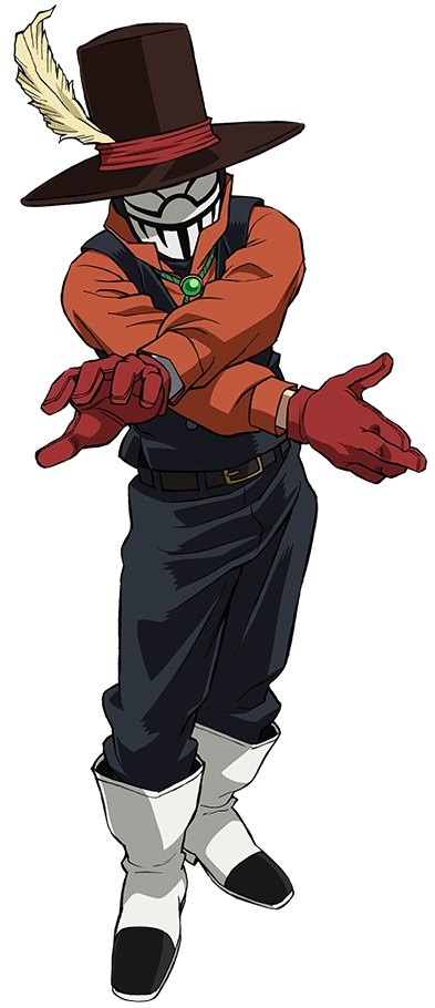 Mr. Compress, also known as Atsuhiro Sako, in his magician-style villain costume