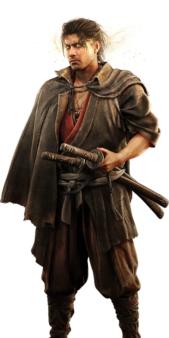 Miyamoto Musashi using his Oni Vision ability in Onimusha: Way of the Sword