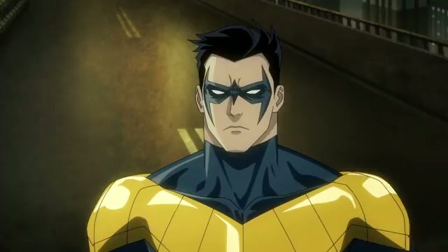 Nightwing in his blue and yellow suit appears in the Batman Knightfall Part 2 trailer