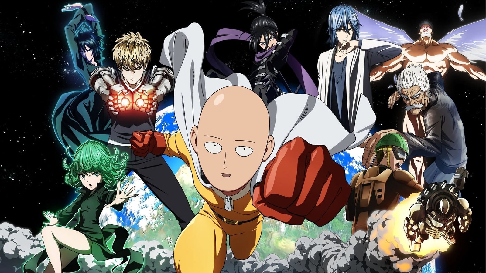 A frame from the official One-Punch Man trailer