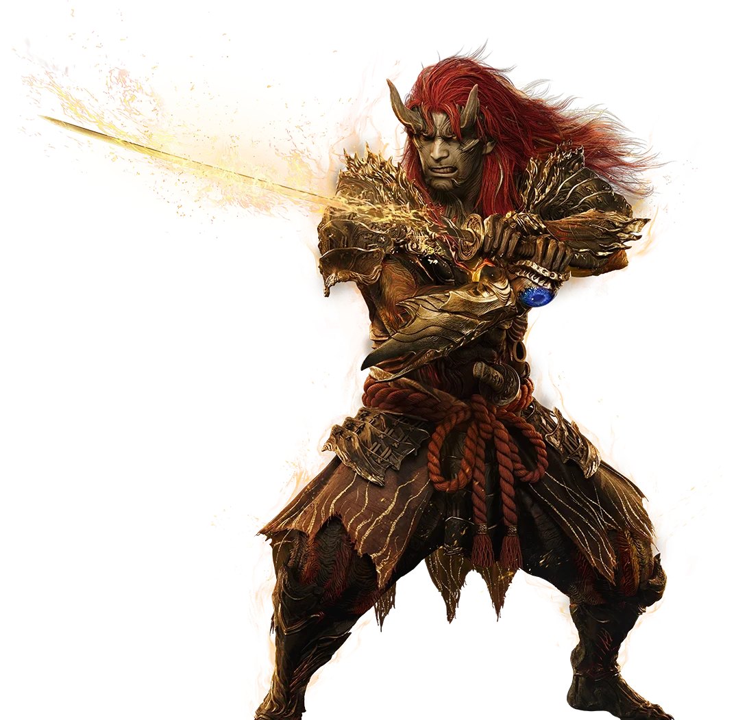 Musashi using his Oni Awakening ability in Onimusha: Way of the Sword