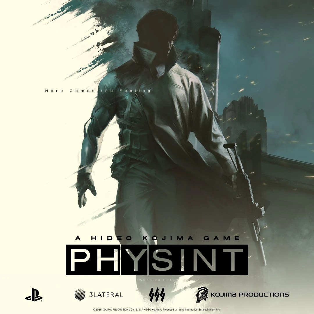 Official PHYSINT key art showing a shadowed figure in a trench coat, from its original PlayStation-era reveal