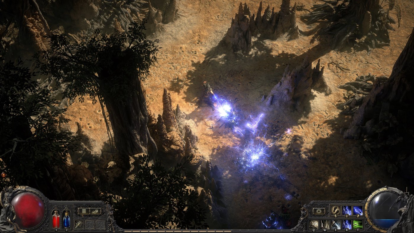 Path of Exile 2 spell effects screenshot