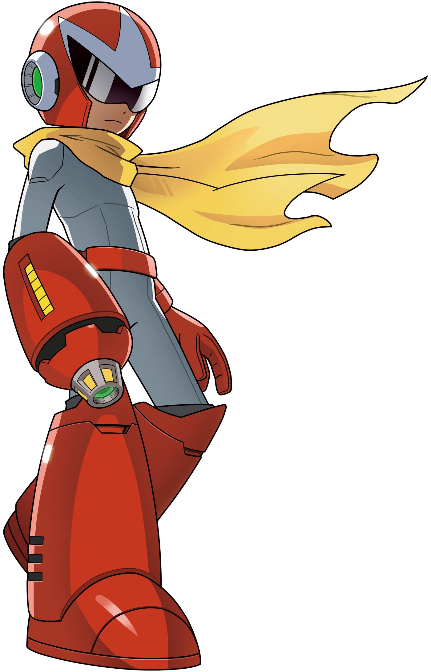 Proto Man character art from Mega Man: Dual Override