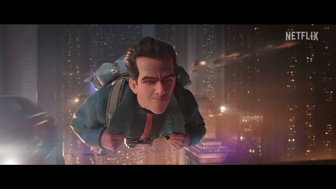 Ray Gunn trailer still, Sam Rockwell as Raymond Gunn