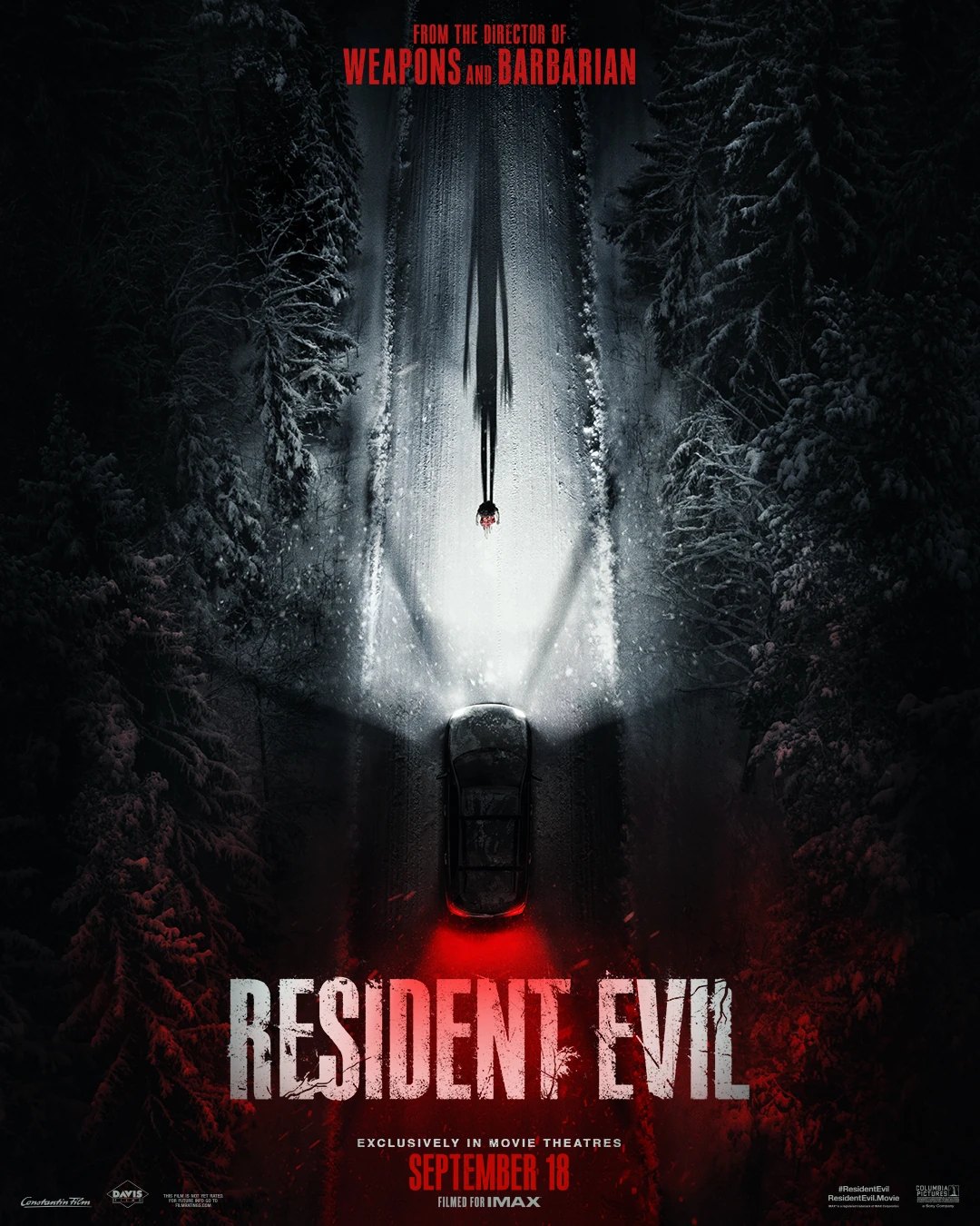 Resident Evil (2026) IMAX poster, from the director of Weapons and Barbarian