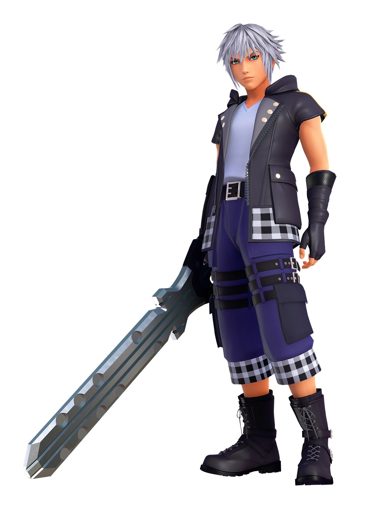 Riku wielding Soul Eater in official Kingdom Hearts III artwork