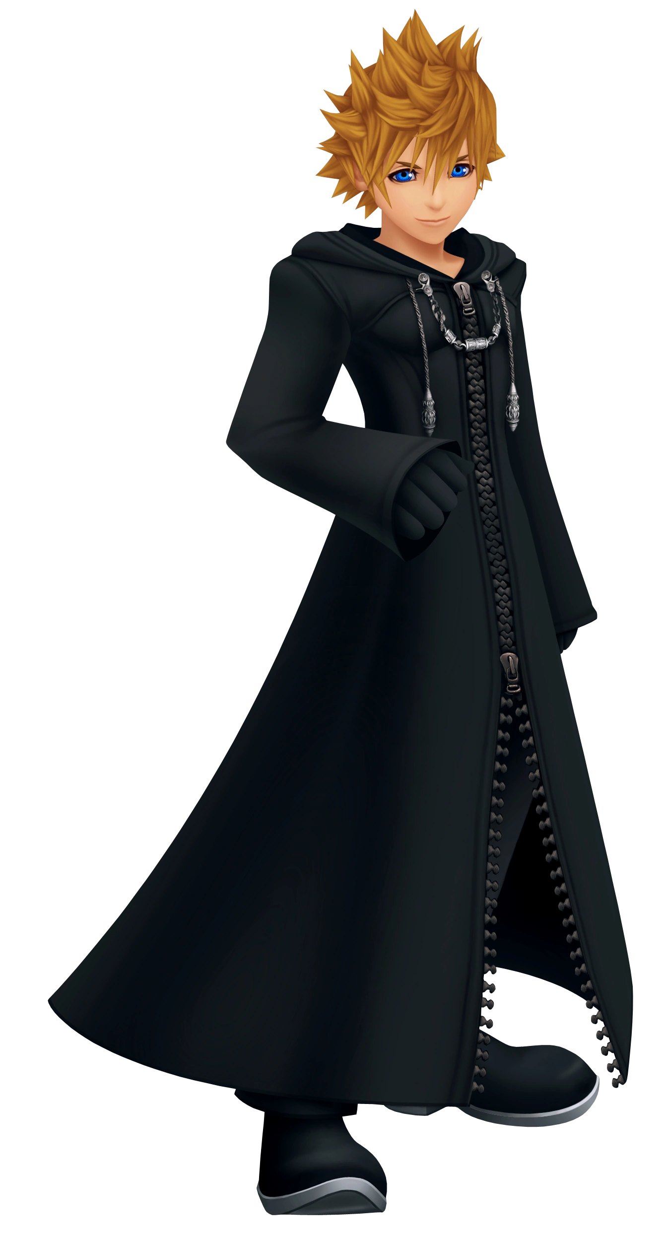 Roxas in his Organization XIII coat, Kingdom Hearts 358/2 Days artwork