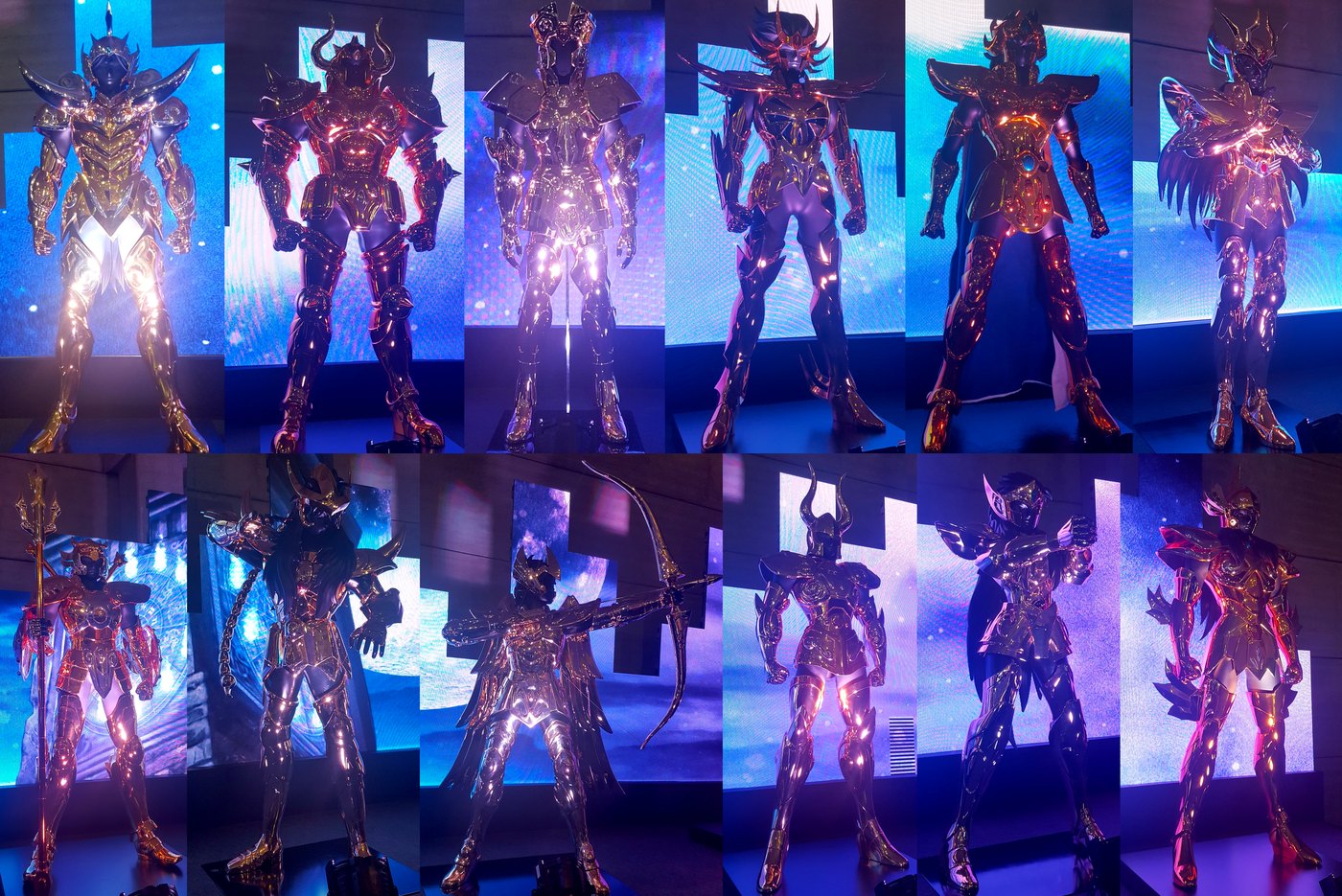 Gold Cloth armor replicas from Saint Seiya on display at CCXP 2016