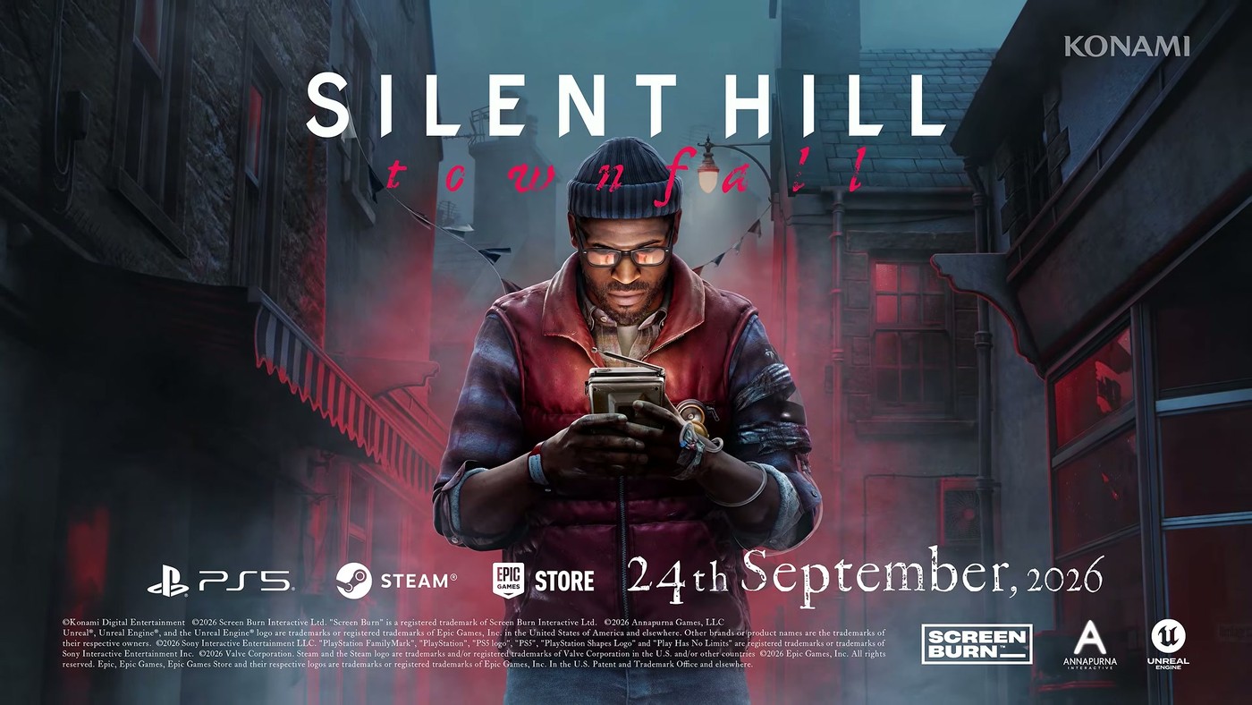 Silent Hill Townfall key art with release date and platform logos