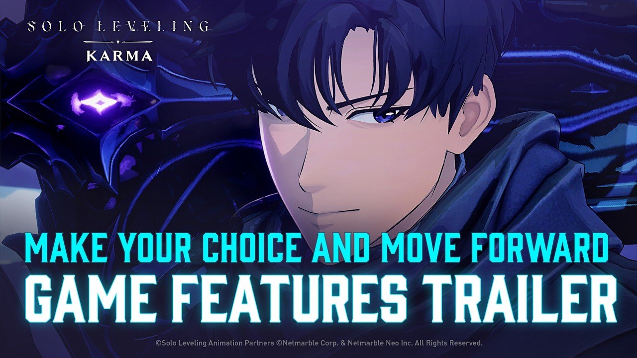 Solo Leveling KARMA game features trailer title card