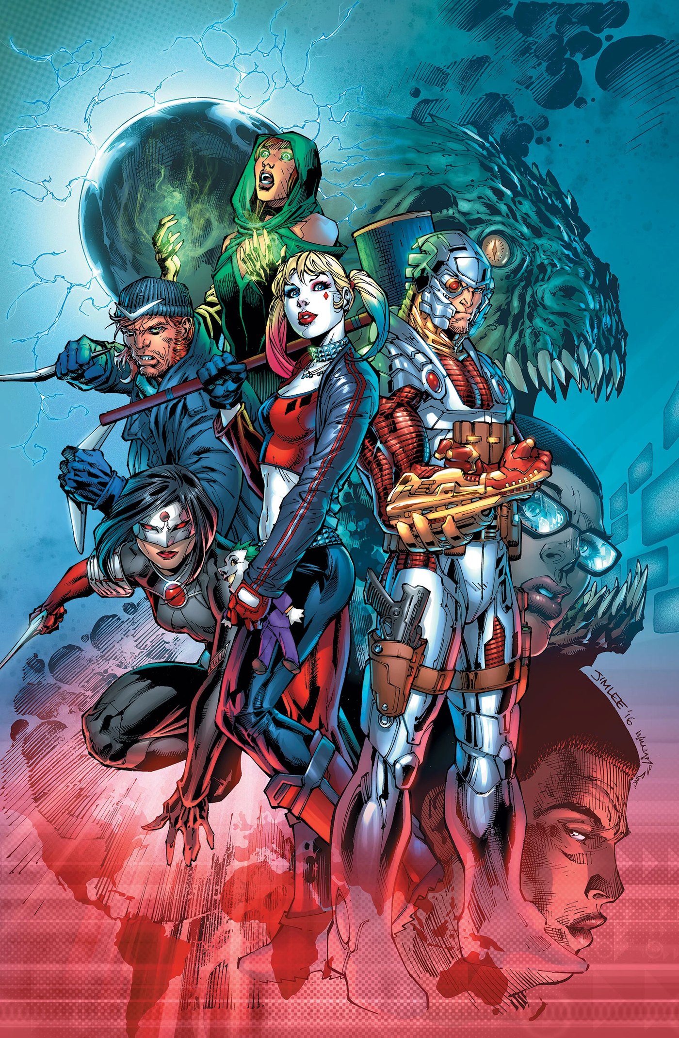 Suicide Squad #1 cover, DC Rebirth, 2016