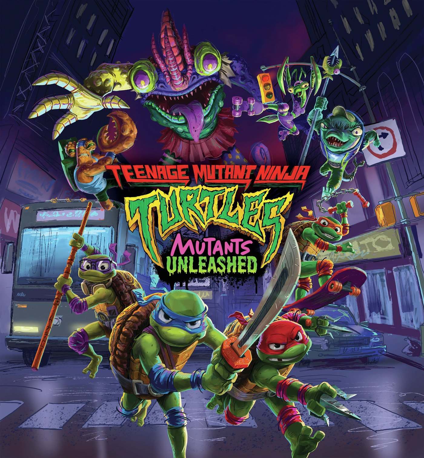 Key art for Teenage Mutant Ninja Turtles: Mutants Unleashed