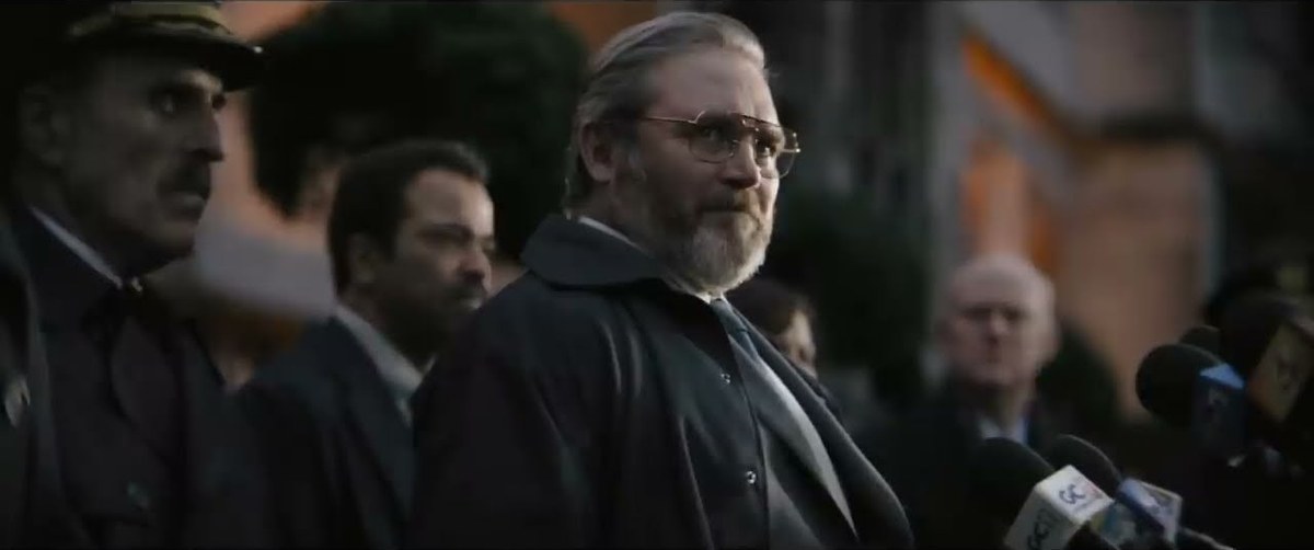 A frame from the official The Batman trailer