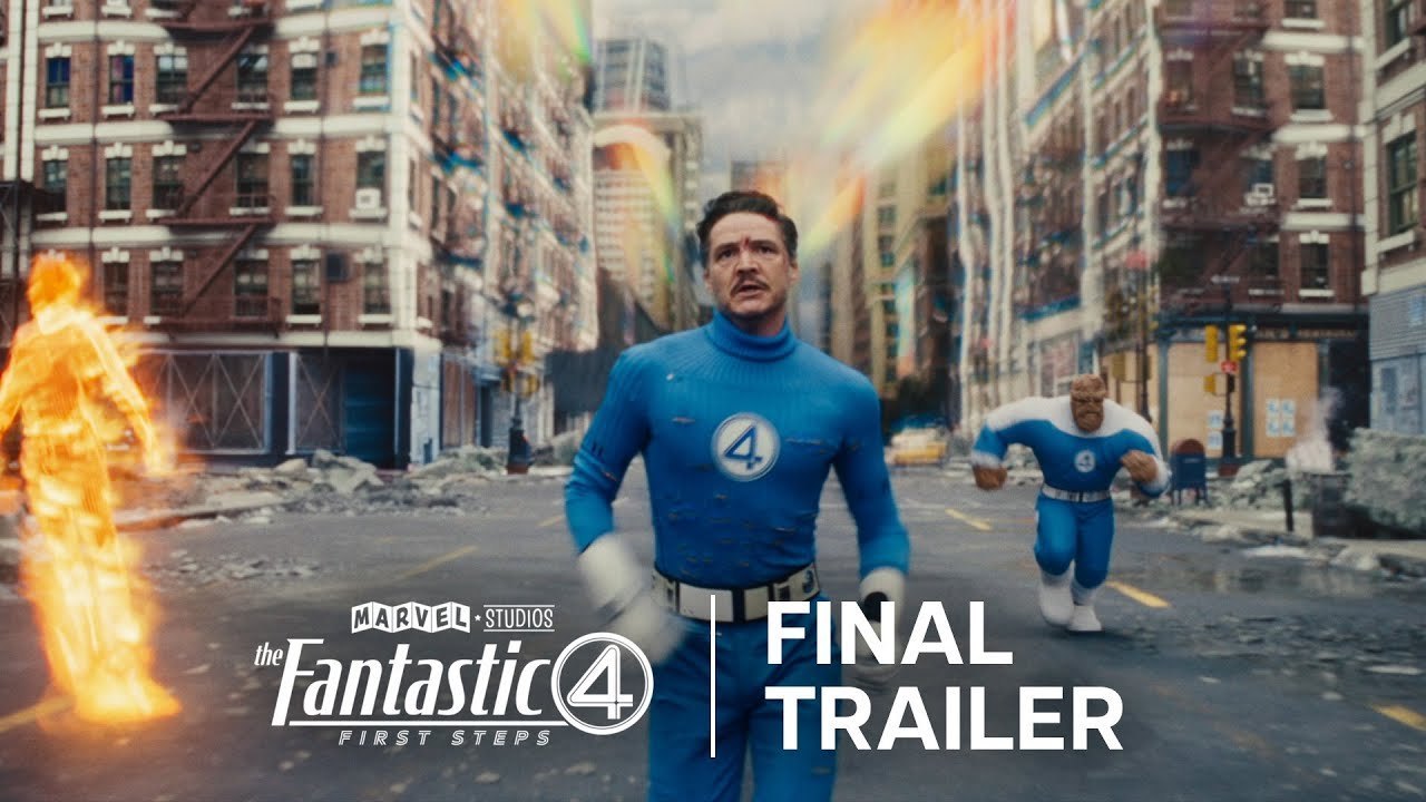 The Fantastic Four: First Steps official trailer art