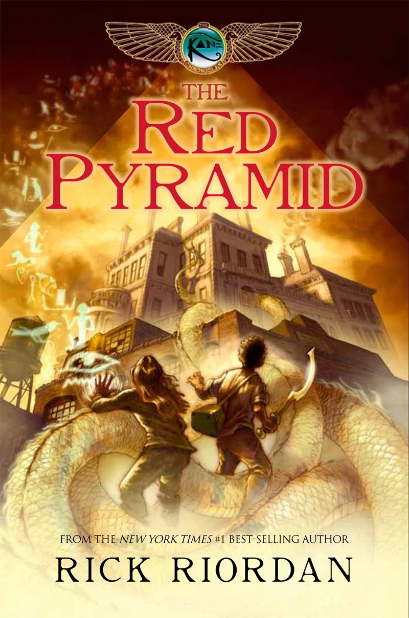 The Red Pyramid book cover, the first novel in Rick Riordan's Kane Chronicles