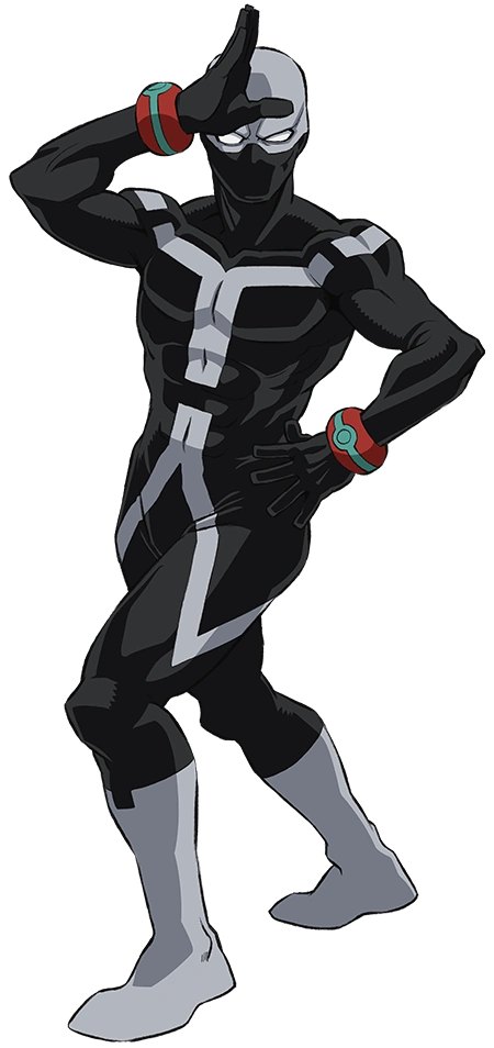 Twice, also known as Jin Bubaigawara, in his League of Villains combat suit