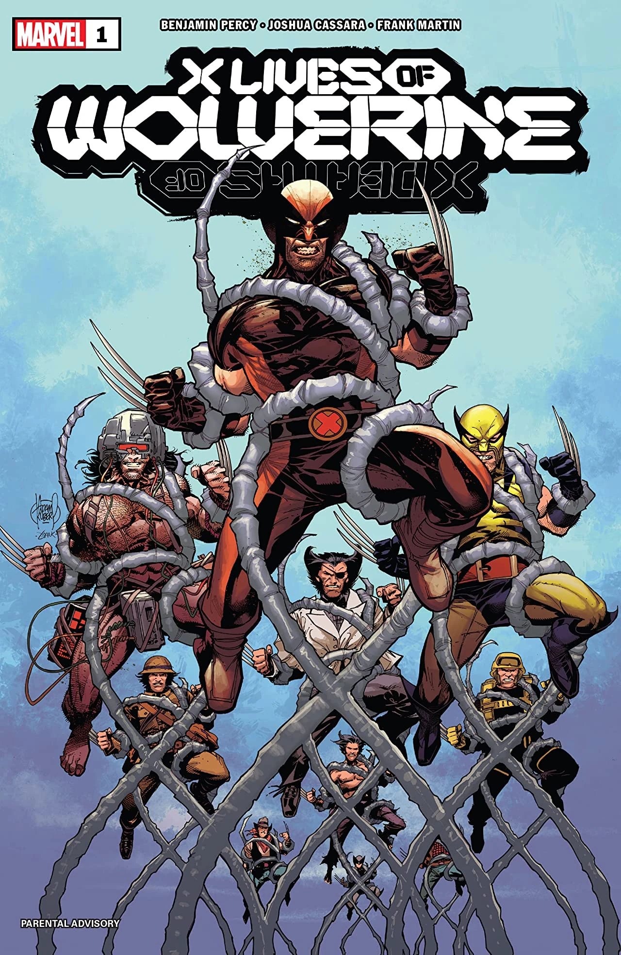 Cover of X Lives of Wolverine #1 (2022) by Benjamin Percy and Joshua Cassara