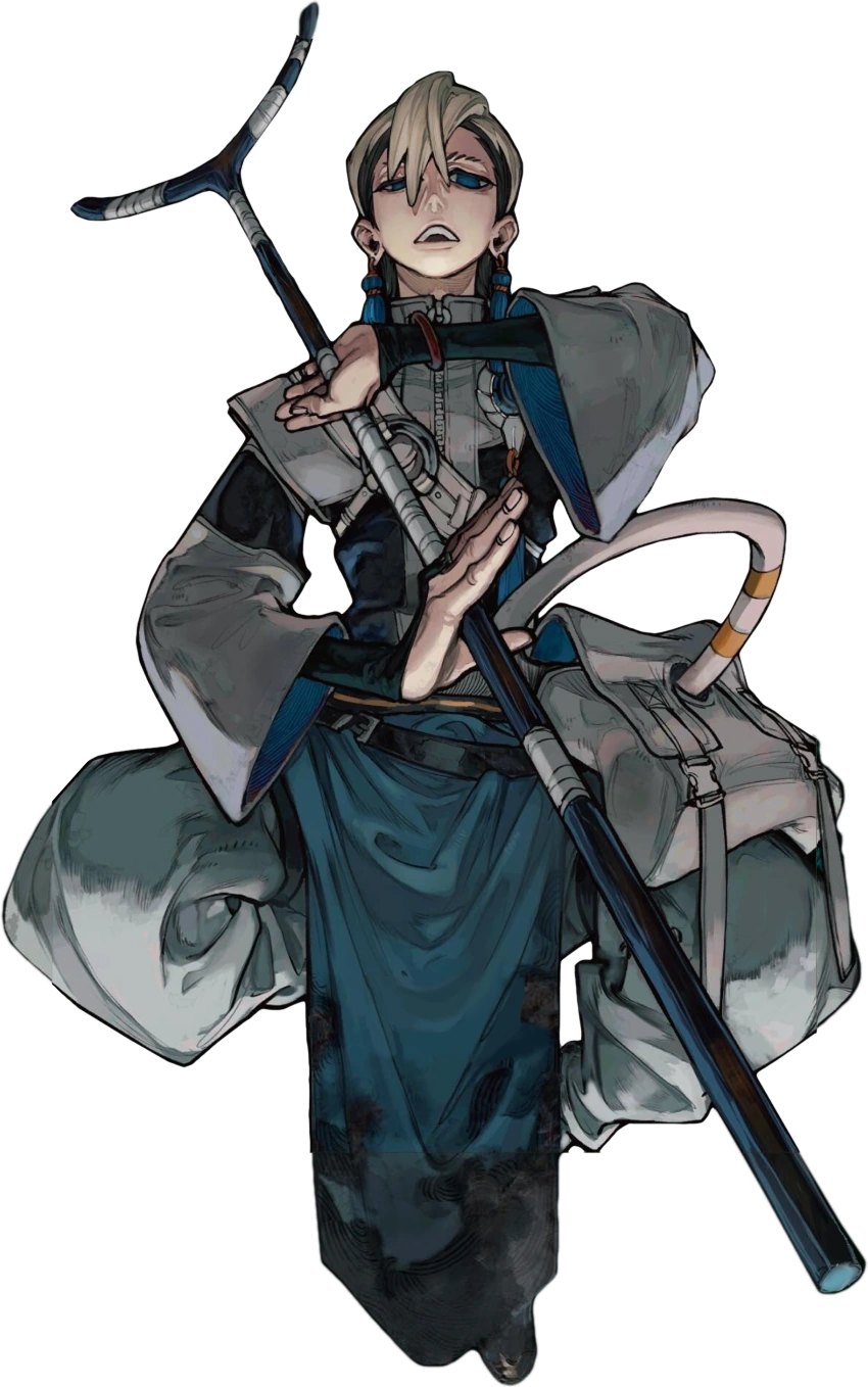 Zanka Nijiku holding her staff weapon