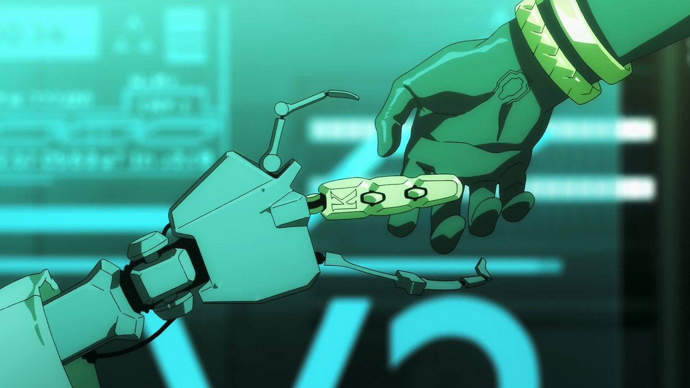 A cybernetic hand deal in Cyberpunk: Edgerunners 2