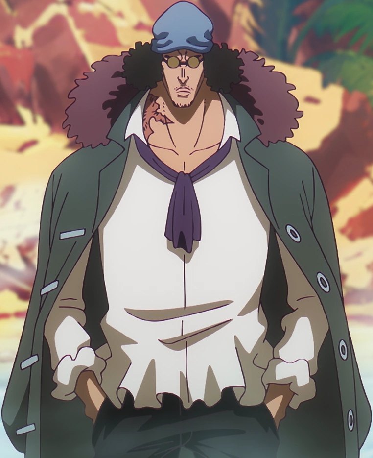 Aokiji (Kuzan), the former Marine admiral who resigned after dueling Akainu