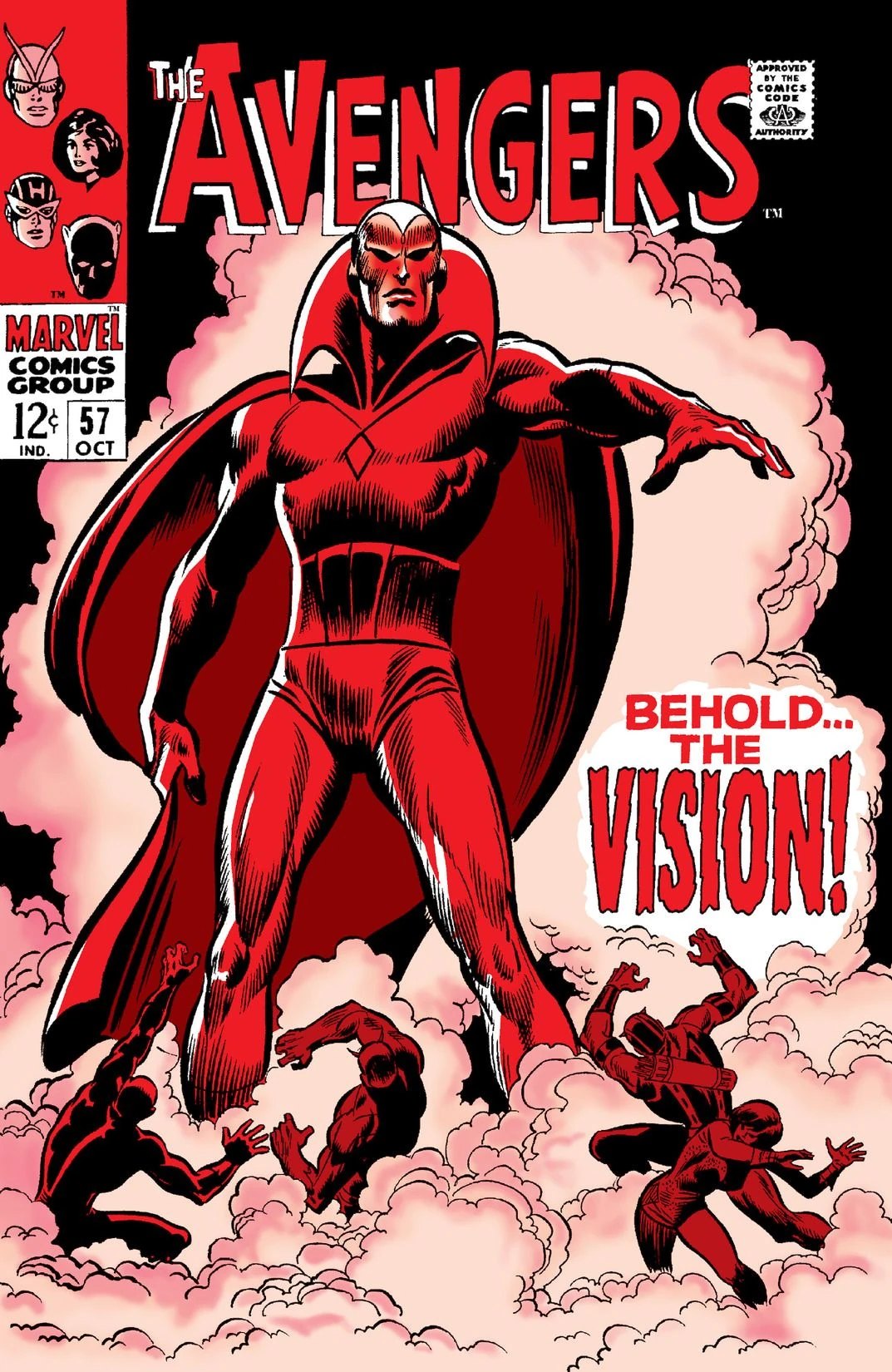 Avengers Vol 1 57 cover, Behold the Vision