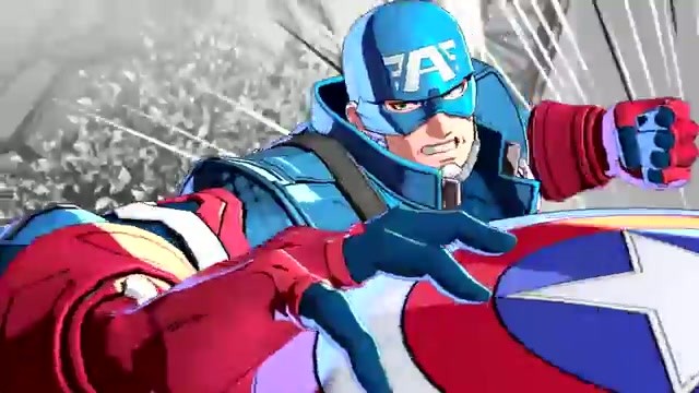 Captain America punching toward the camera in the Phoenix Cyclops trailer