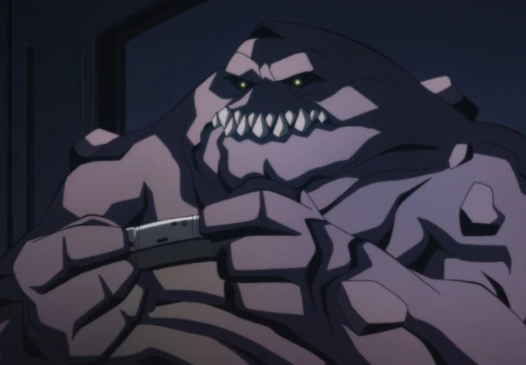 Clayface's classic clay-monster design from DC animation